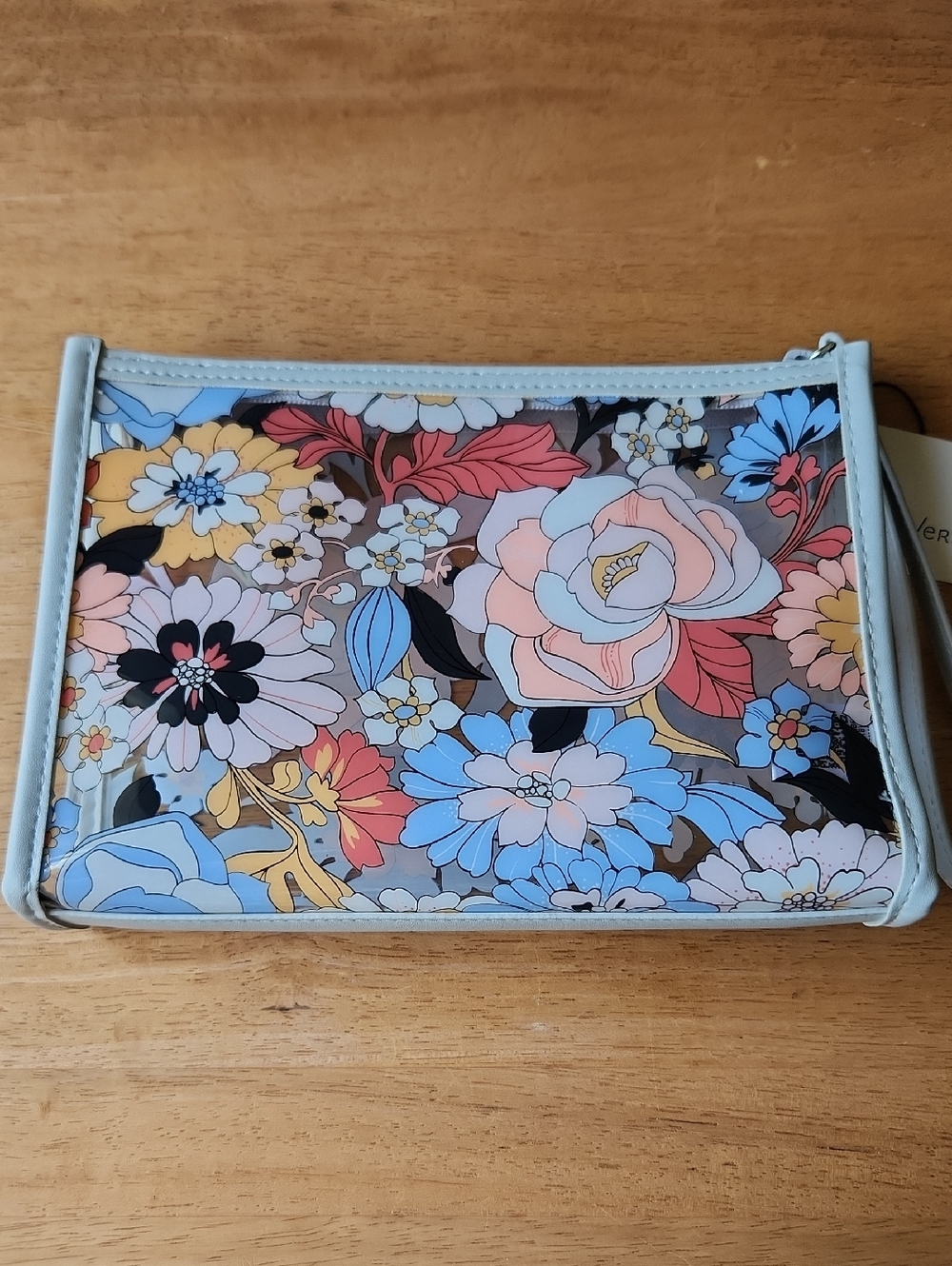 Vera Bradley Clear Beach Wristlet Aloha Blooms